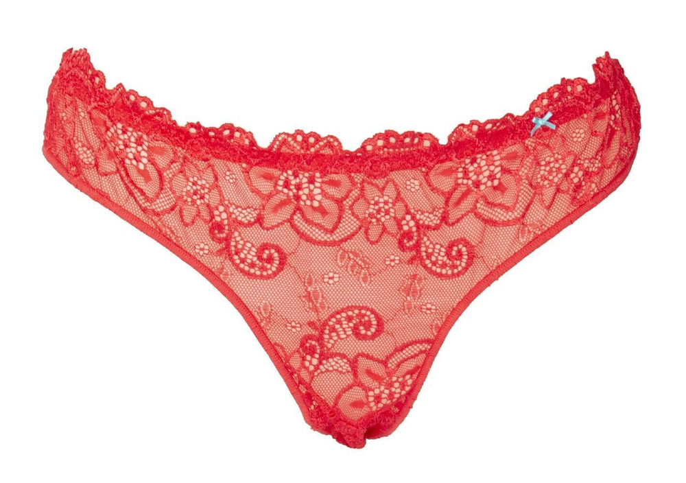 Красные кружевные трусики-слипы (Размер: 5 размер) (Цвет: красный)