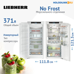 Встраиваемый холодильник Side-by-Side Liebherr IXRF 4155-22 001 BioFresh NoFrost