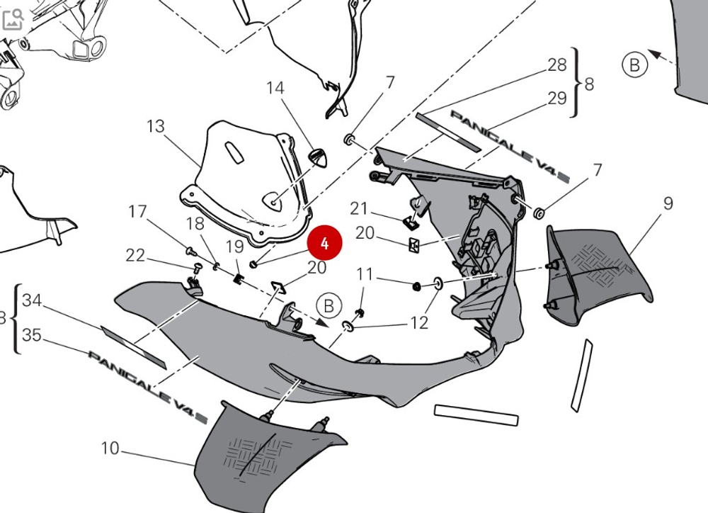 Ducati Гайка ветрового стекла 75010281A