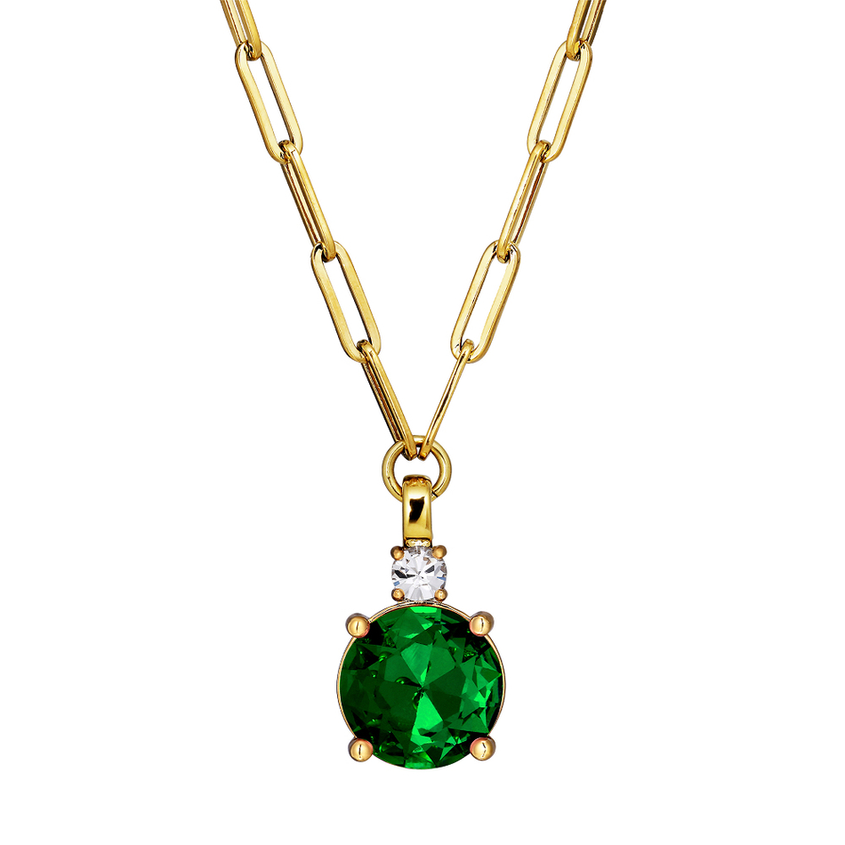 Колье Dyrberg Kern GLORY SG EMERALD GREEN / CRYSTAL 470145