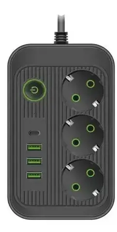 Сетевой фильтр/Удлинитель 3 метра/Черный