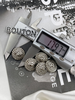 Пуговицы в стиле Бмн. серебристые "Лев"