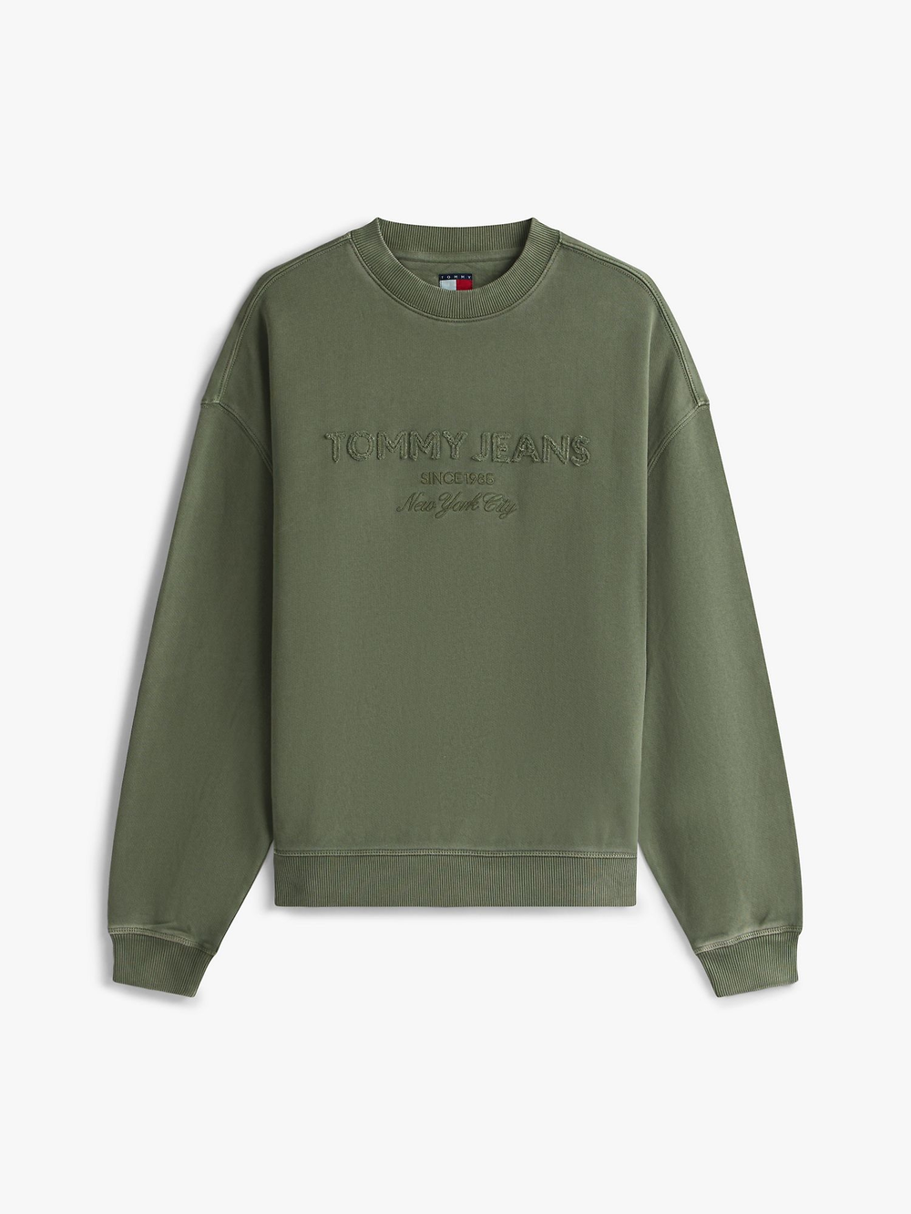 Свитшот Tommy Jeans Garment-Dyed Dark Greenery