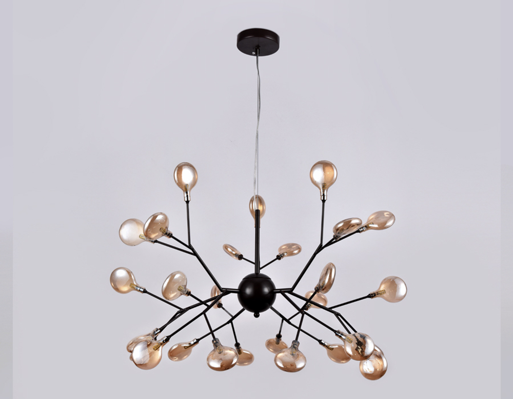 TR3013/27 DCF/TI темный кофе/янтарь G4/27 max 20W D750*650