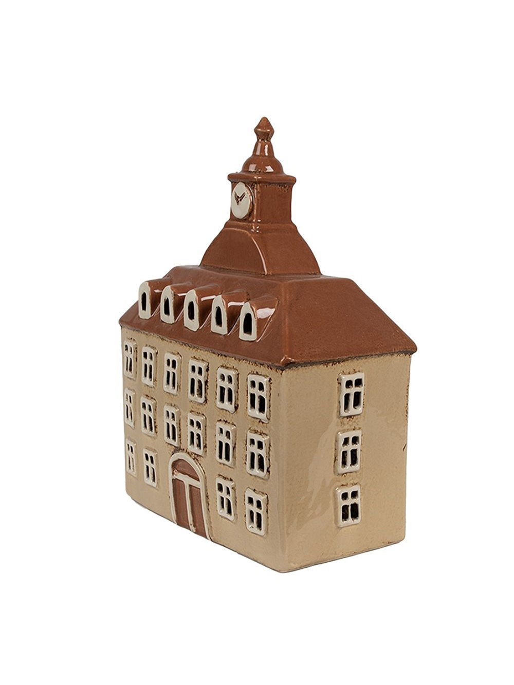 Подсвечник "Домик Амстердам с часами" 20x10x26 см от Clayre & Eef