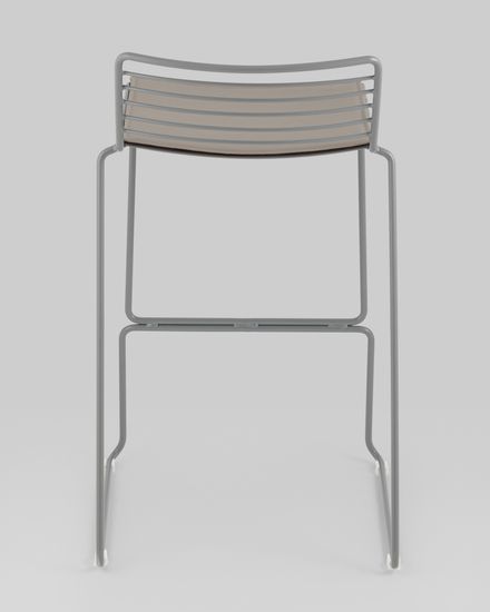 Стул полубарный Hero серый с подушкой
