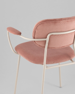 Стул Кэрол пыльно-розовый серые ножки