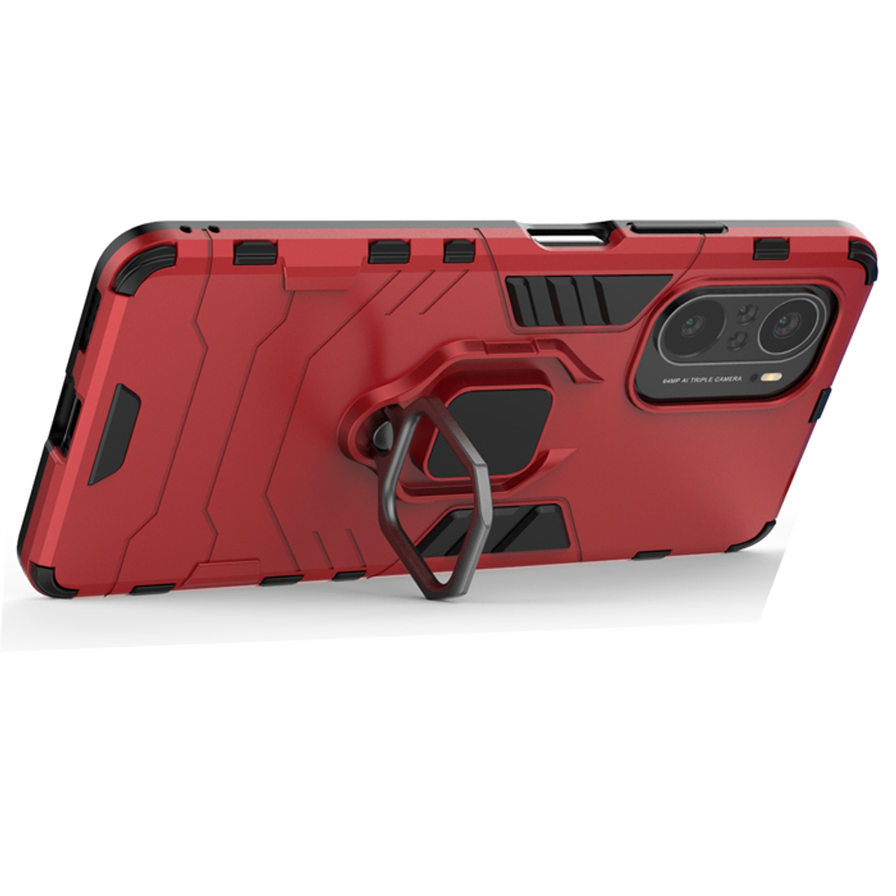 Противоударный чехол с кольцом Panther Case для Xiaomi Poco F3  / Redmi K40 (Pro)