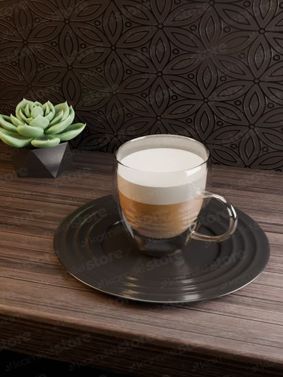 Набор стеклянных чашек 2 шт. 250 мл. Kamille KM 9010 с двойными стенками