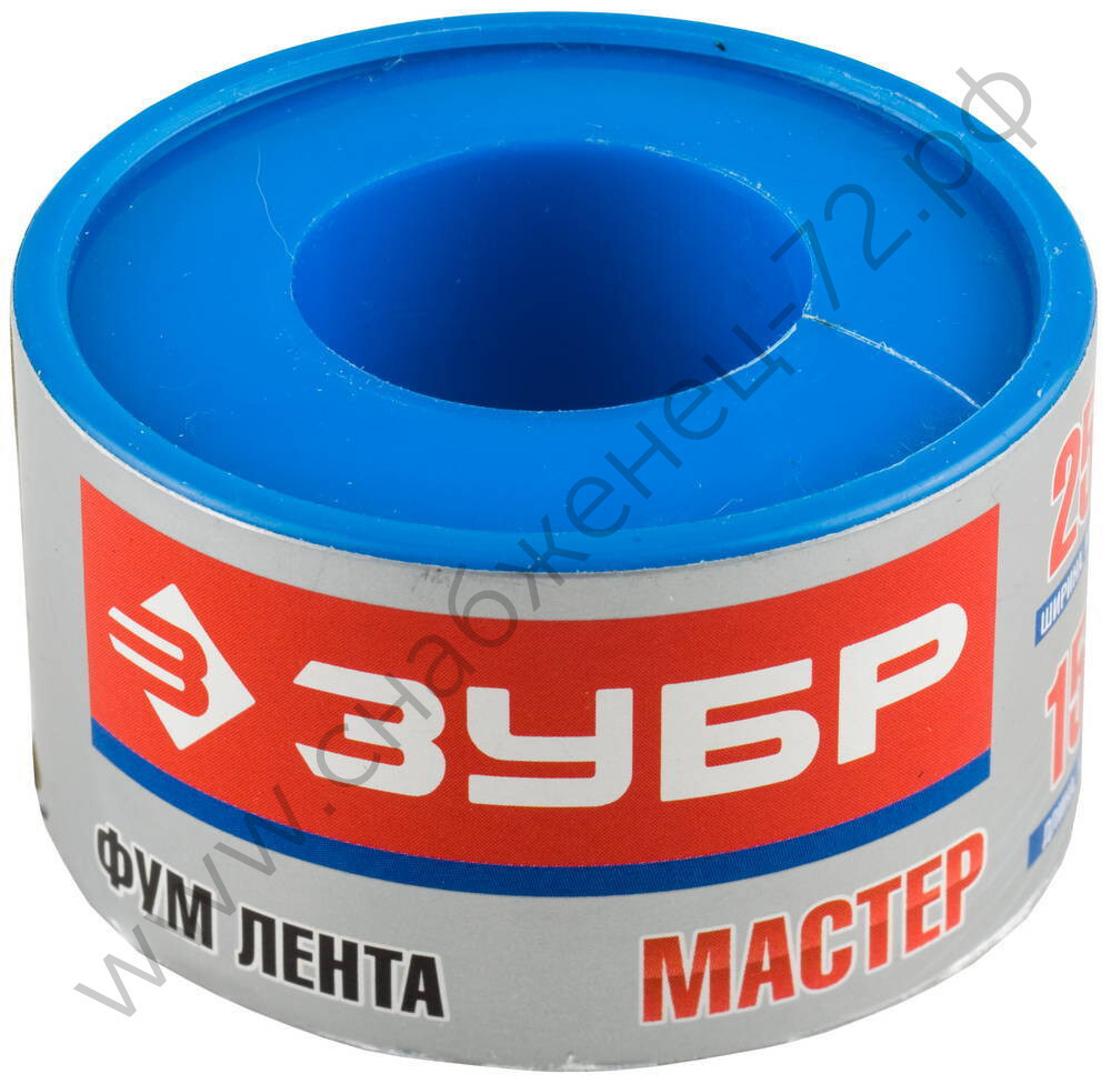 ЗУБР 0,1 мм х 25 мм х15 м, 0,40 г/см3, Фум лента (12373-25-040)