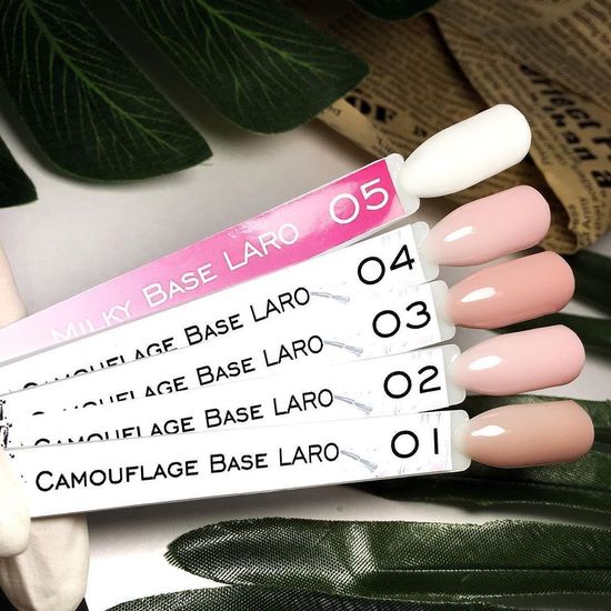Камуфлирующая база Laro Nails Milk Base молочная 10 мл. №5