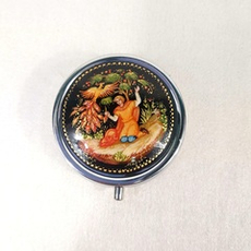 Таблетница с ручной росписью Палех "Иван-царевич и жар-птица"