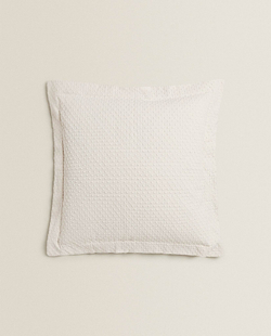 ZARA HOME ЧЕХОЛ ДЛЯ ДЕКОРАТИВНОЙ ПОДУШКИ С УЗОРОМ, БЕЖЕВЫЙ