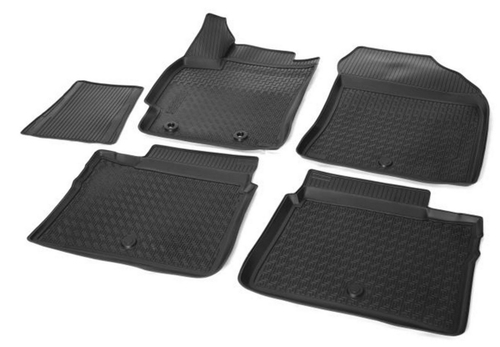 Коврики в салон автомобиля Rival для Toyota Corolla E160, E170, E180 седан 2012-2019, полиуретан, с крепежом, 5 частей, 15702001