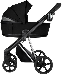 Детская коляска Roan Sol Vintage Luxury 2.0 2 в 1 VIN 05/CB Caviar Black/Nickel/руч.Black