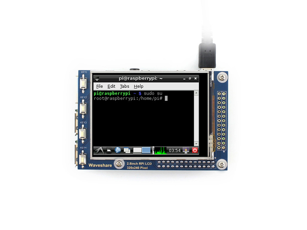 Дисплей Waveshare 2,8" Touch Screen Display 320x240 LCD(A) для Raspberry Pi