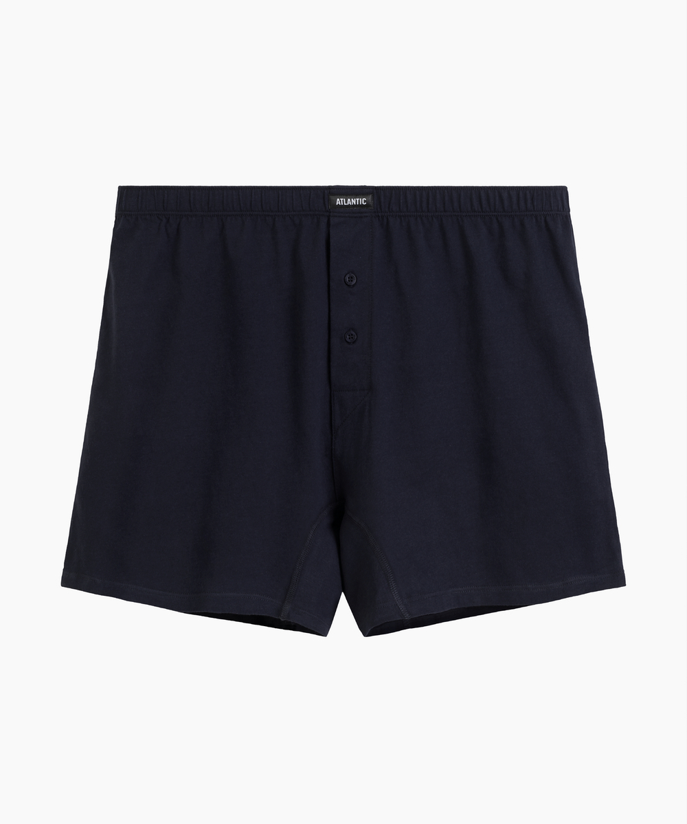 Мужские трусы боксеры Atlantic, 1 шт., хлопок, тёмно-синие, RMX-003