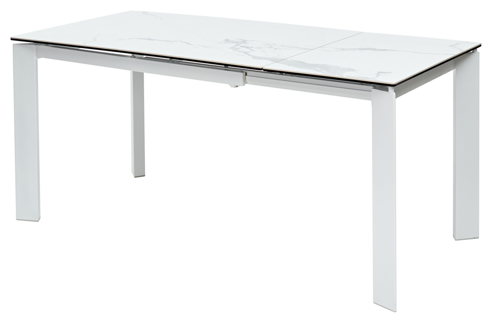 Стол М-City DISAUR Корнер (Corner) 120 Белый мрамор (High Gloss Statuario) керамика, стекло, Белый