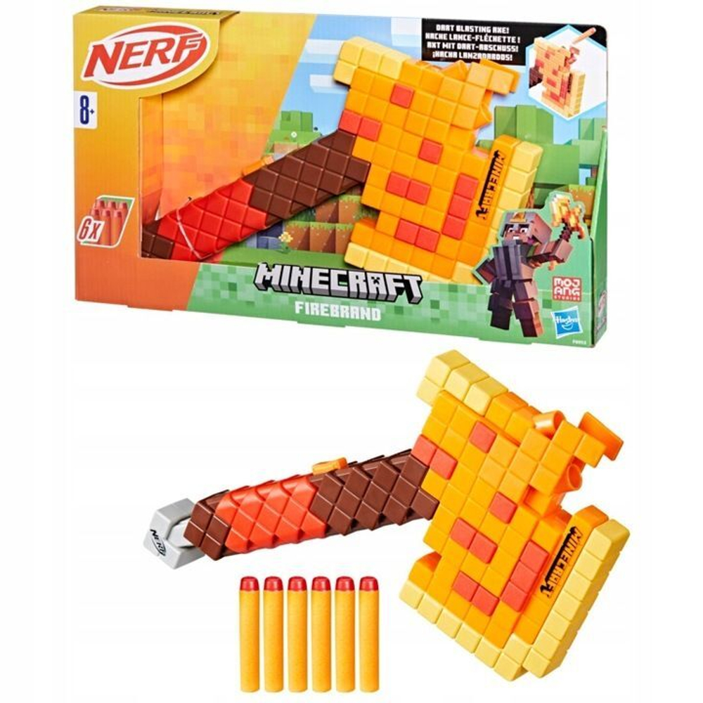 Игрушечное оружие HASBRO Nerf Minecraft Firebrand - Топор майнкрафт - Нерф  F8953 купить в Москве | Доставка по России.