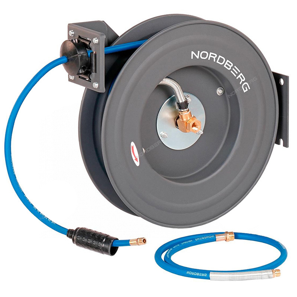 NORDBERG (HR0820RPVC) Шланг воздушный на стальной катушке, гибридный ПВХ &Oslash; 08х12 мм, 20 м