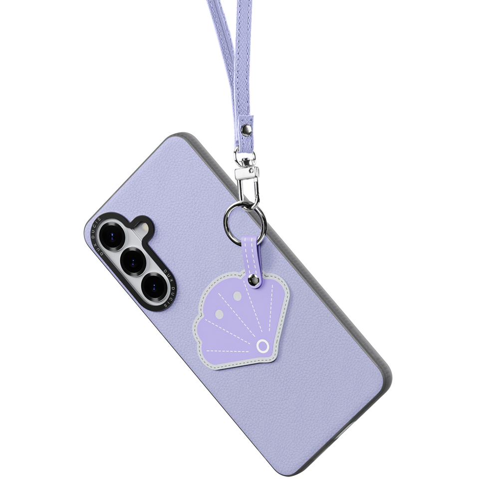 Чехол фиолетового цвета (Lilac Purple) для Samsung Galaxy S26+ Плюс, серия Luvy Series Case (со съемным ремешком) от Dux Ducis