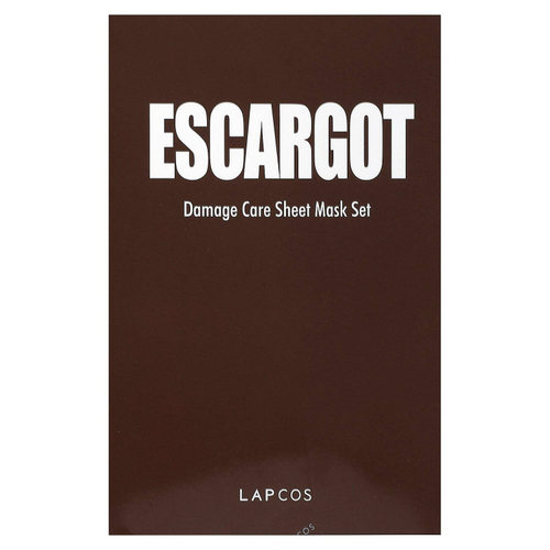 Lapcos, Escargot Damage Care Sheet Mask Set, 5 шт., 27 мл (0,91 жидк. унц.)