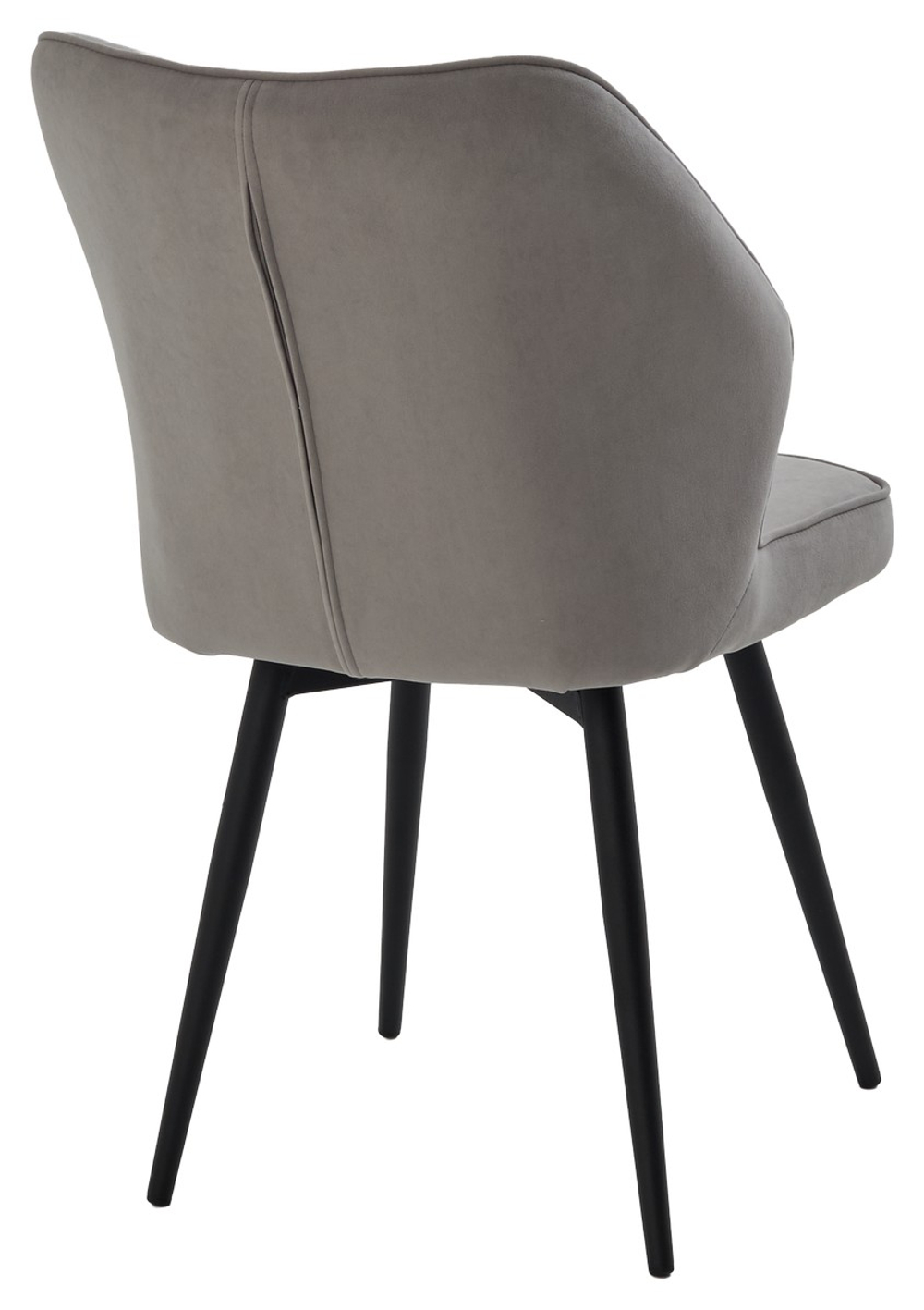 Стул РОССО 360 град. поворот. B22 Серый, велюр / черный каркас, М-City