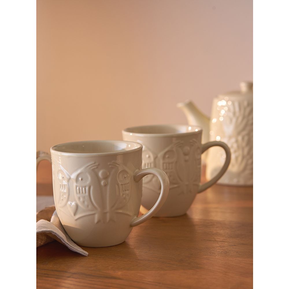 Набор кружек Birds of Paradise, 500 мл, кремовые, 2 шт.