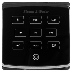 Комплект влагостойкой акустики для бани и сауны - SW3 Black ECO SAUNA (круглая решетка)