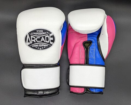 Боксерские перчатки Arcade White/pink/blue
