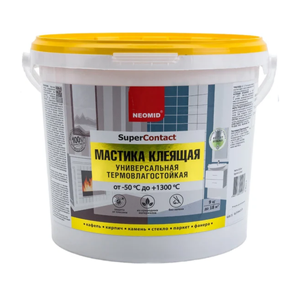 Неомид Мастика клеящая термостойкая универсальная   (9 кг.)