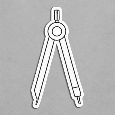 Циркуль белый - декор для фотосессий