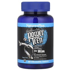 Natures Plus Power Teen® for Him 60 Chewable , Витамины для мальчиков-подростков, со вкусом лесных ягод