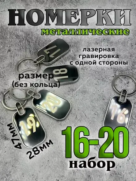 Номерки на ключи металл