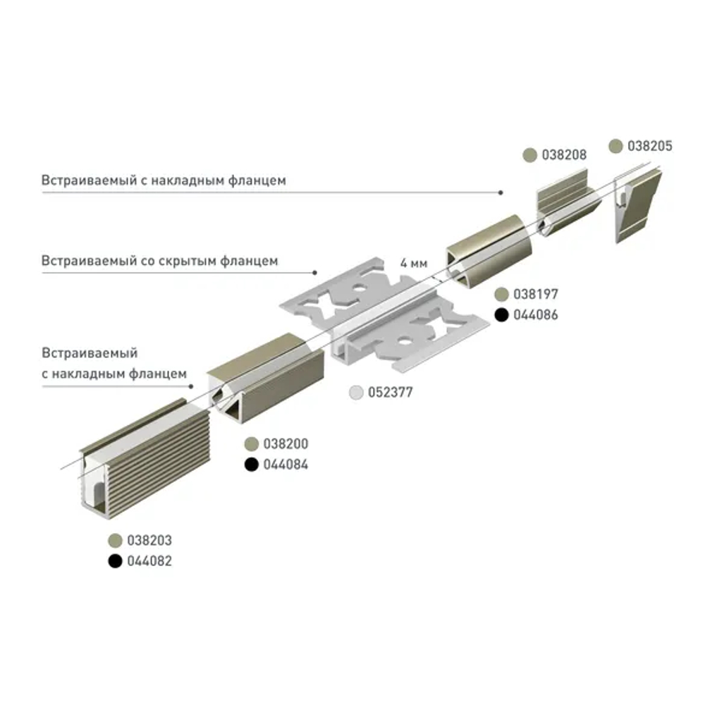 Профиль LINIA7-FANTOM-2000 ANOD (Arlight, Алюминий) 052377