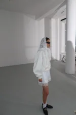 Шорты с кружевом, Белые