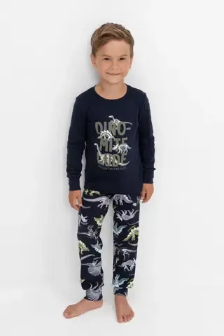 пижама  для мальчика  К 1541/24/индиго,цветные динозавры
