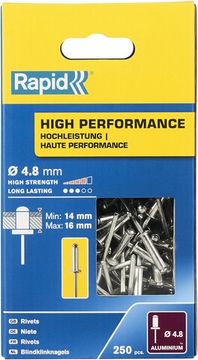 RAPID R:High-performance-rivet, 4.8 х 20 мм, 250 шт, алюминиевая высокопроизводительная заклепка (5001439)
