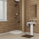 Поддон полукруг 0,8*0,8*0,15 стальной d 50 MIXLINE