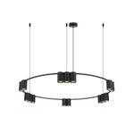 DK4067-BK Подвесной светильник ORBIT, IP20, 15xGU10 LED до 15 Вт, черный матовый, алюминий