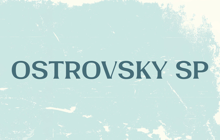 Шрифт Ostrovsky