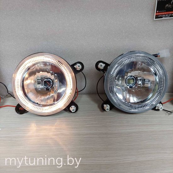 Передние фары внутренние VW Golf 1/Golf 2 angel eyes chrome