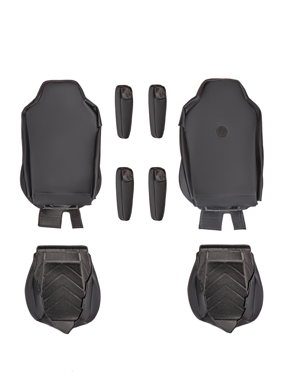 Чехлы Люкс Sitrak MAX; SITRAK C7H с 2024 г (экокожа, черный, серая вставка)