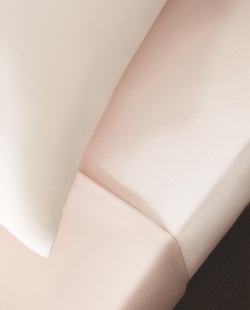 Zara Home - Атласная простыня с эластичной лентой, высота 40 см (300 нитей), розовый, 200х200х40 см