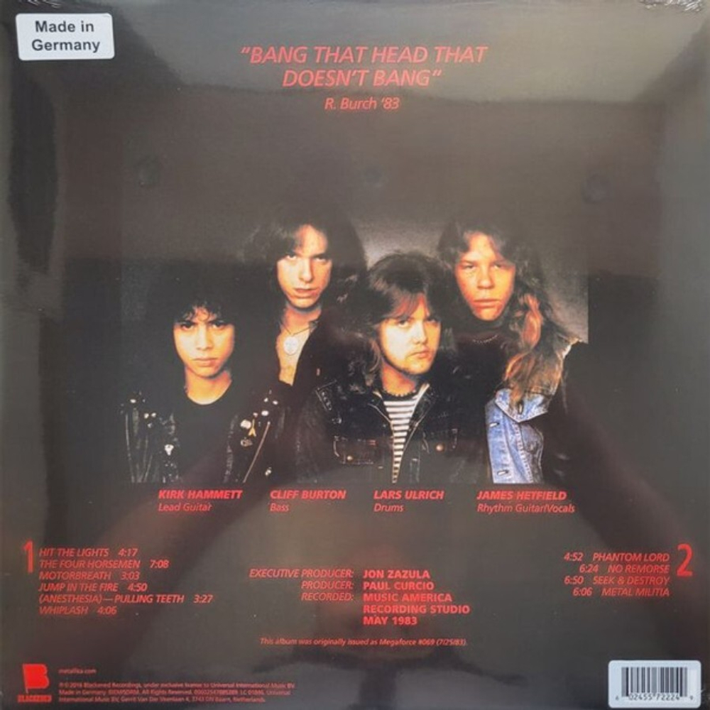 Metallica / Kill 'Em All (Coloured Vinyl)(LP)