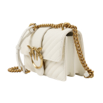 Сумка Pinko Quilt Classic Rhombus Chain Shoulder Strap Sheepskin Bird Swallow Bag Shoulder Messenger Bag Mini Women's White, 1P22JU-Y7SQ-Z14Q