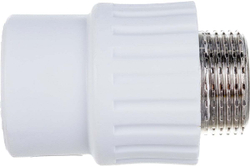 Муфта комбинированная PPR нар. р. 25х3/4, белый, РТП (10665)