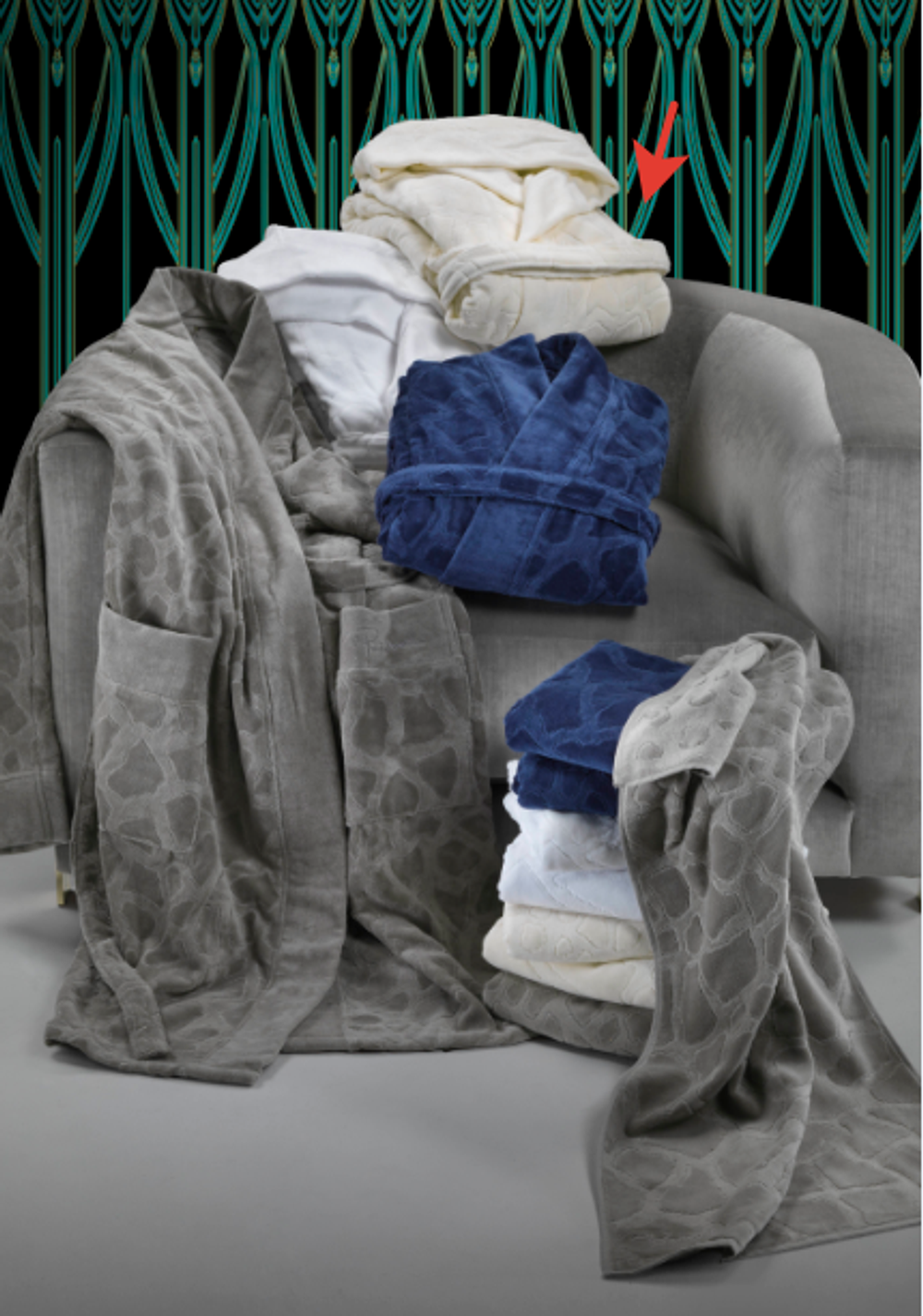 Халат Roberto Cavalli Jerapah Bathrobe Shawl Avorio Италия