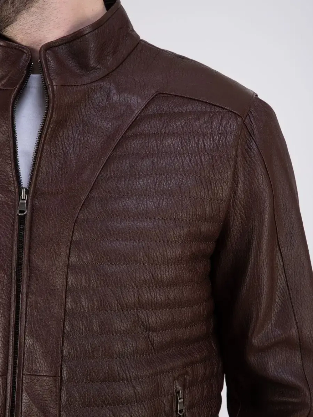 Куртка весна кожаная из натуральной кожи