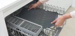 Brabantia Коврик силиконовый, сушилка для посуды 44х32см, серый